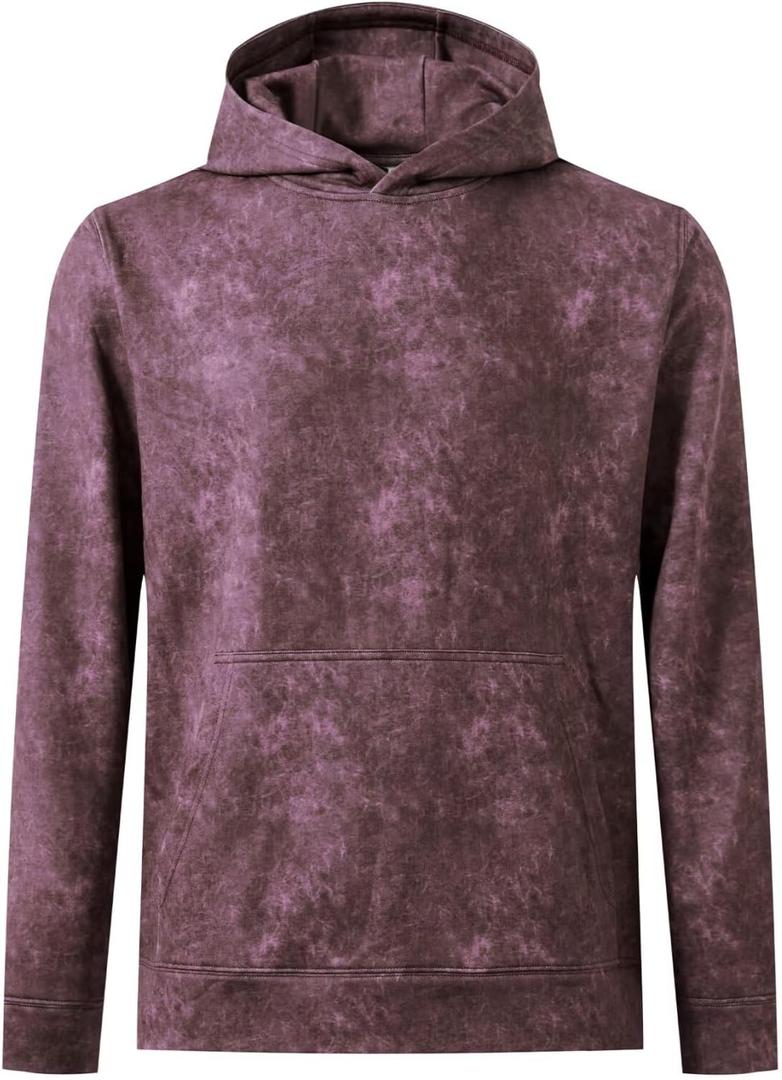 M MAELREG Hoodies for Men Golf Soft Hooded Sweatshirts Dry Fit Lightweight Casual Midlayer Print Mens Hoodies Pullover (L)