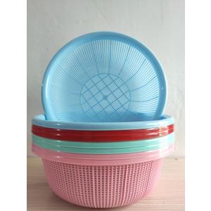 8 pcs Plastic Wash Basket Round Perforated Colander Wash Vegetables and Fruits Drain Cooked Pasta Kitchen Essentials Food Strainer Basket Strainer Kitchen Blue 