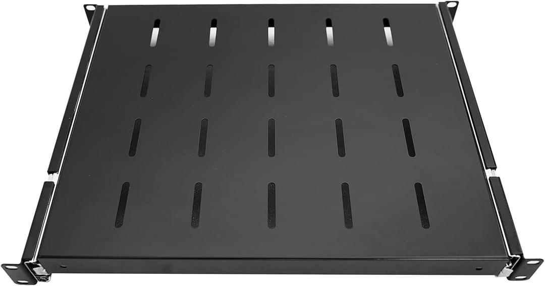Raising Electronics Sliding Rack Server Shelf 1U 19'' 4 Post Rack Mount-Adjustable 15''-22''