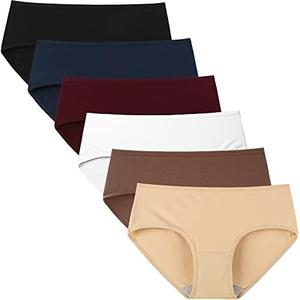 INNERSY Womens Underwear Cotton Hipster Panties Regular & Plus Size 6-Pack, Size: XS