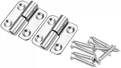 uxcell Lift Off Hinge, 1.5" 304 Stainless Steel Left Detachable Small Slip Joint Flag Hinges 3pcs