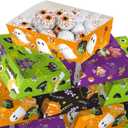 WorldBazaar Halloween Paper Food Trays 60PCS Halloween Serving Trays Disposable Treat Snack Holder Trays Decorations Trick or Treat Party Supplies