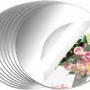 10 Pack Round Mirrors for Centerpieces, 8 inch Circle Mirror Centerpieces for Tables, Mirror Tiles for Wall Table Wedding Centerpieces Mirror Plates for Candle Wedding Decorations