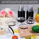 Lounsweer 100 Pcs 9 oz Plastic Cups with Black Rimmed Clear Cocktail Cups Heavy Duty Disposable Wine Glasses for Wedding Birthday Bridal Shower Baby Shower Party Holiday Celebrations
