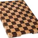 Cutting Boards for Kitchen, Checkered Cutting Board Upgraded, Acacia Wood Chopping Board with Juice Grooves & Handles, Large Butcher Block Serving Tray with Gift Box, 17"X12"X0.8"