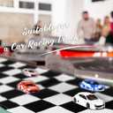 Breling 2 Pack Checkered Table Runner Black and White Tablecloths Racing Flag Polyester Tea Party Table Cloths Car Theme Flag Party Picnic Supplies(12.6 x 108 Inch,Checkered)