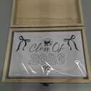 50 Pcs Black Bow Graduation Advice & Wishes Cards with Wooden Box, Class of 2026 Grad Party Supplies, Guest Book Alternative, Double Sided Cards Games Party Favors for High School College University