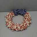 Sggvecsy 18Inch 4th of July Patriotic Day Wreath for Front Door America Patriotic Flag Burlap Summer Patriotic Decorations with Red Stripe Blue Star for Independence Day Memorial Day Veterans Day
