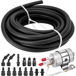 58 PSI LS Swap Fuel Filter Regulator with 25FT 6AN EFI Fuel Hose & 6 AN Fittings Compatible With C5 Corvette