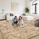 8x10 Area Rugs for Living Room: Soft Camel Fluffy Rug Shag Washable Rug Plush Fuzzy Indoor Carpet for Bedroom Nursery Playroom Girls Boys Kids Room (Camel, 8'x10')