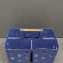 Anyoifax Portable Shower Caddy Plastic Shower Basket Organizer Divided Bathroom Caddy Storage Cleanning Caddy Tote with Handle for College, Dorm Room, Kitchen, Dark Blue
