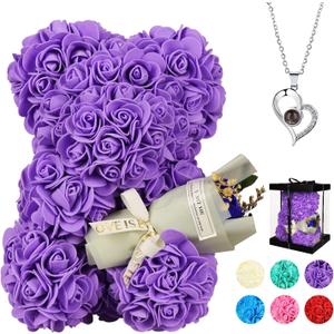 Valentines Day Gifts for Her, Rose Gifts Teddy Bear for Her, Rose Eternal Gifts Happy Birthday, Gift for Women, Mother's Day, Ladies Wedding, Valentines Day Gift for Him Home Decor
