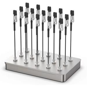 Actekart Metal Model Painting Stand Base and 15PCS Magnetic Alligator Clip Sticks Set for Airbrush Model Coloring Hobby Crafts DIY Tools