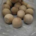 Natural Wood Drawer Pulls - 25 Pack, 2 Inch Round, Unfinished, Ball Shaped, Nursery Dresser & Cabinet Knobs