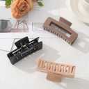 2 x 3Pcs Silicone Hair Clips Flexible Claw Clips for Women Cloud Clip Bendable Large Hair Claw Clip