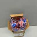 50 Feet Patriotic Tinsel Garland 4th of July Decorations, Red White and Blue Tinsel Metallic Glitter Garlands with Star Flag for Fourth July Independence Day Memorial Day Outdoor Indoor Decor