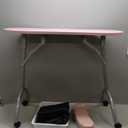 Joligrace Professional Foldable & Portable Manicure Table Nail Technician Desk Workstation 4 Lockable Wheels with Drawer Client Wrist Pad Free Carrying Bag Travel Nail Tech Spa Beauty Table Pink, 40 cm x 90 cm x 68 cm