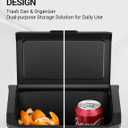 BASENOR Tesla Model Y Juniper Rear Center Console Organizer, TPE Dustproof Trash Can with Anti-Slip Lid, Garbage Bin Backseat Storage Box for 2025 2026 Model Y