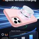 FNTCASE for iPhone 11 Pro Case: Matte Magnetic Phone Cases Compatible with Magsafe Slim Anti Yellowing Military Grade Drop Protection Rugged Shockproof Protective Translucent Cell Cover (C-Pink)