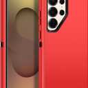 for Samsung Galaxy S25 Ultra Case Heavy Duty Protective Shockproof Dropproof 3-Layer Full Body Protection [Without Screen Protector] Tough Rugged Case for Galaxy S25 Ultra,Red/Black