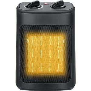 1500W Space Heater Electric Heaters Indoor Portable with Thermostat, PTC Fast Heating Ceramic Room Small Heater with Heating and Fan Modes for Bedroom, Office and Home Indoor Use