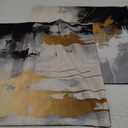 Black and Gold Pillow Covers, Decorative Pillow Covers for Couch Bed Living Room, Abstract White Black and Gold Pillow Covers 22x22 Set of 2