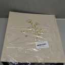 Lanpn Wedding Photo Album 4x6 1000 Pocket Photos Slip in, Linen Cover Large Capacity Newlywed Marriage Album Hold 1000 Horizontal Vertical Photos (Flower, Beige)