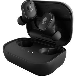 Skullcandy Grind Wireless Earbuds, Bluetooth Headphones, Up to 40 Hours Battery, Noise Isolating Fit, Microphone for iPhone Android, Customizable via Skull-iQ App - True Black
