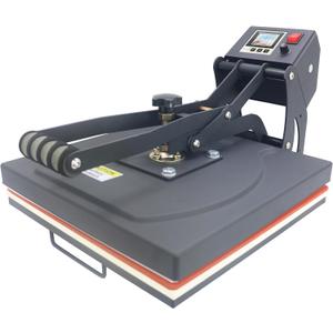 RoyalPress 15" x 15" Color LED Industrial-Quality Digital Sublimation Heat Transfer Machine T-Shirt Heat Press Machine, 15" x 15", Black