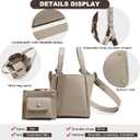 Women's PU Leather Bucket Bag - Lightweight Handbag with Detachable Strap for Work, Travel, and Daily Use (Milk Apricot)