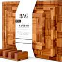 Bamboo Cutting Board Set of 3 in Large, XL and XXL Sizes, Heavy Duty Wooden Kitchen Boards, End Grain Butcher Block with Juice Groove, Durable Non-Slip Serving and Prep Boards