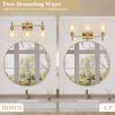 3 Light Bathroom Vanity Light Modern with Hammered Glass Shade