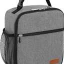 Femuar Lunch Box for Men Women Adults Small Lunch Bag for Office Work Picnic - Reusable Portable Lunchbox, Grey (Gray)