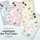 MAYCARI for iPhone 15 Case Compatible with Magnet, Original Ocean Starfish Coral Clear Magnetic Phone Cover for Girls Women Summer Soft TPU Hard Back Shockproof Protective Phone Case for 15 6.1"