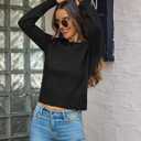 Totatuit Women Cute Cropped Sweater Mock Neck Long Sleeve Lightweight Knit Loose Pullover Sweaters 2025 Fall Trendy Outfits (Gold, M)