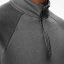 Men's Quarter Zip Pullover Sweatshirts Fleece Sweatshirt Stand Collar Long Sleeve Shirt with kangaroo Pocket (Large, Dark Vintage Heather)