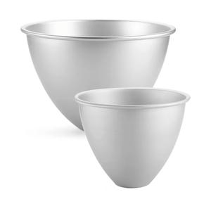 WUWEOT 2 Pack Doll Dress Cake Pan, 8" & 6" Princess Skirt Cake Mold, Non Stick Aluminum Semicircle Dessert Mold Baking Supplies for Home Party Banquet Sugarcraft Chocolate Decoration