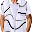 Hawaiian Shirt for Men Short Sleeve Button Summer Beach Casual Short Sleeve Tropical Holiday Beach Shirts (M)