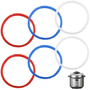 Sealing Ring Compatible with Instant Pot 6 Quart, 6-Pack Food-Grade | Silicone Gasket Replacement for 5 & 6 Qt Duo/Duo Plus/Ultra/Lux, Enhanced Leak-Proof Seal for High Pressure Cooking, Multi...