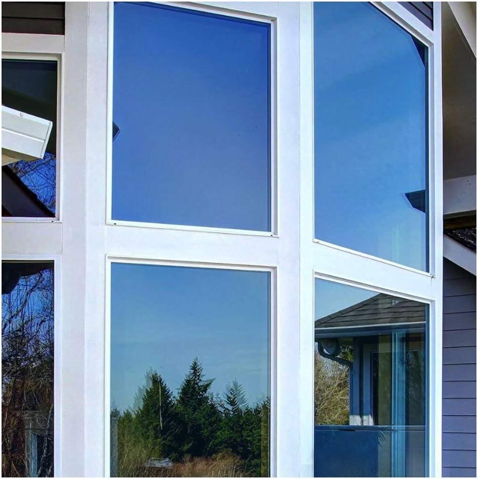 BDF PRBL Window Film Premium Color High Heat Control and Daytime Privacy Blue Outside, Silver Inside - 48in X 14ft