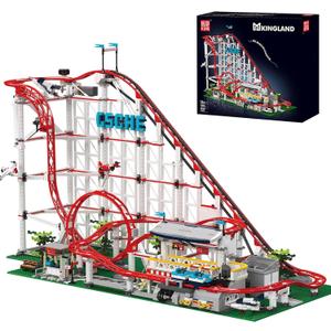 Mould King 11014 Roller Coaster Building Kit, Amusement Park Funfair Track Construction Blocks Toys with Motors, Ideal Gift Toy for Adult (3646 Pieces)
