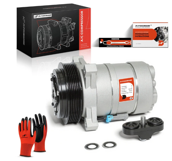 1993 Cadillac Allante New A/C Compressor with Clutch | 6-Groove Pulley | A-Premium APACC282