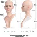 Mannequin Head, Realistic Wig Mannequin Head with Holder, for Jewelry Display Hair Stylists Facial Massage Cosmetology Training