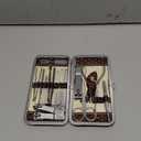 Nail Clippers Set 18 Pieces Stainless Steel Manicure Kit, Professional Grooming Kits, Nail Care Tools with Luxurious Travel Case (Brown)