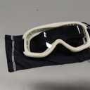 MAXJULI Kids Ski Goggles - Helmet Compatible Snow Goggles for Baby &Toddler with 100% UV Protection Age 0-4 (White/Clear)