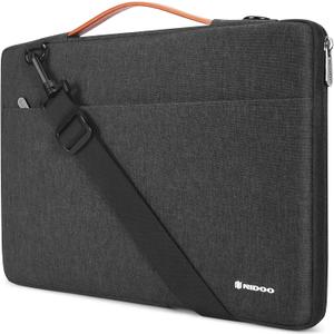 NIDOO 11-12.5 inch Laptop Sleeve Shoulder Bag for 14" MacBook Pro / 13" MacBook Pro Air / 12.9" iPad Pro 2016 2017 / New Surface Pro 8 X / 13.3" ThinkPad X13 Yoga Gen 2/14" ThinkPad X1 Carbon Gen 9 (Dark Gray - Shoulder)