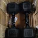 CAP 50 lbs Coated Dumbbell Set | Multiple Styles (Black handles)