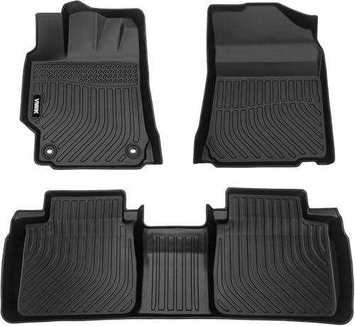 VIWIK Floor Mats for Toyota Camry 2012-2017 All Weather Protection Custom Full Set Liners Include 1st and 2nd Row Front & Rear Black Car Liners TPE