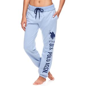 U.S. Polo Assn. Essentials Sweatpants with Pockets, Comfy, Breathable French Terry Women's Joggers (Blue Yonder Heather, Small)