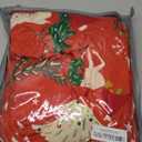 DJY Christmas Duvet Cover Set Queen,Xmas Tree Reindeer Printed Bedding Set Soft Lightweight Comforter Cover for Festive Bedroom Decor 3 Pieces(1 Duvet Cover and 2 Pillowcases) Zipper Closure Red